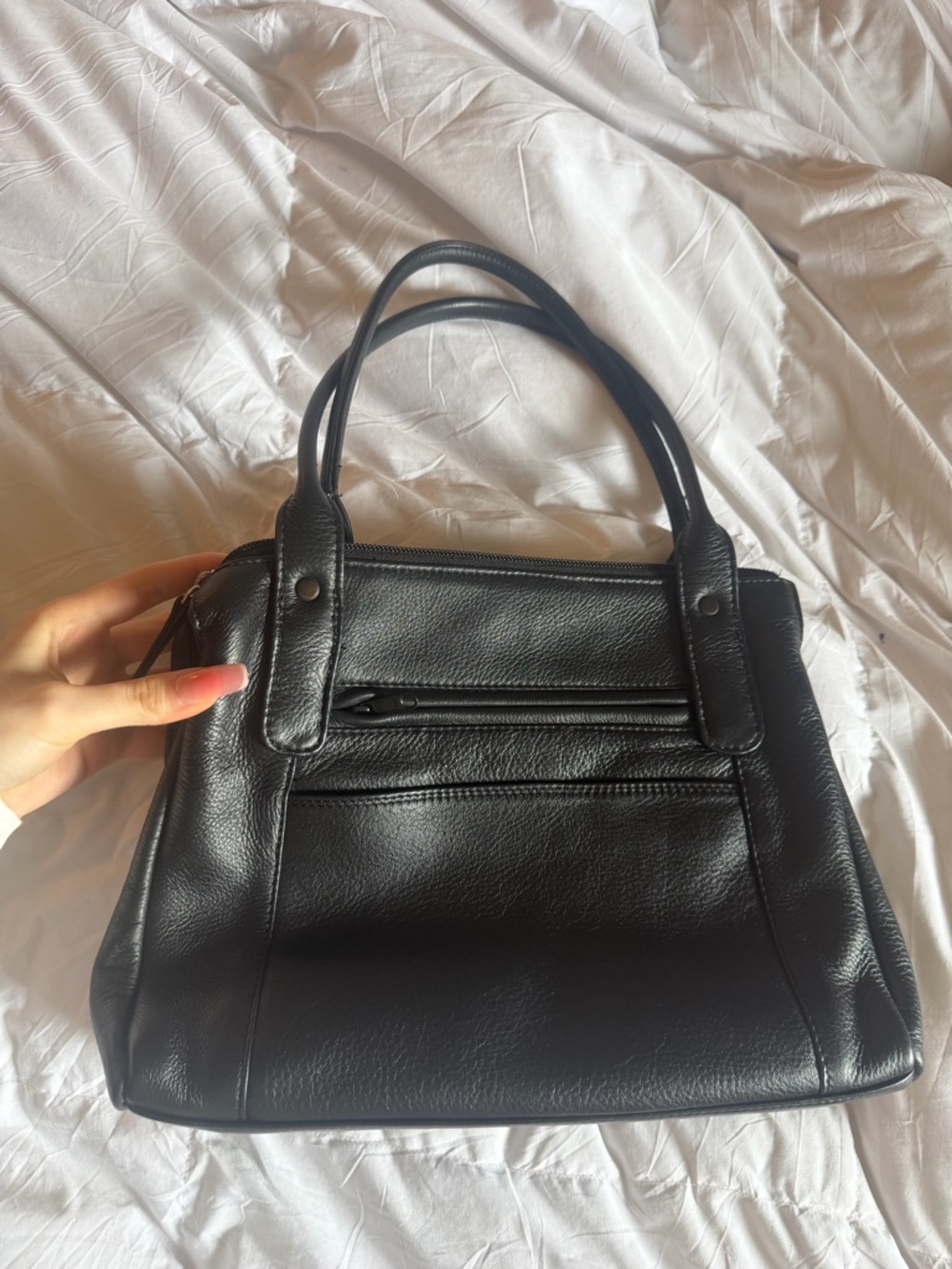 Black Leather Purse by Derek Alexander